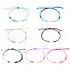 14Pcs 7 Colors Segment Dyed Nylon Braided Cord Bracelet Makings AJEW-TAC00014-11