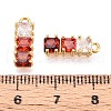 Brass Micro Pave Cubic Zirconia Charms KK-N263-95A-G-3