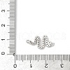 Brass Micro Pave Clear Cubic Zirconia Connector Charms KK-G526-02P-3