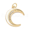 Brass Micro Pave Cubic Zirconia Pendants KK-D357-49G-1