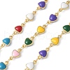 Brass Enamel Chains KK-F892-52G-2