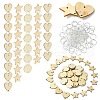 50Pcs Undyed Wood Connector Charms WOOD-FS0001-12B-2