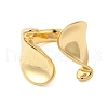 Irregular Brass Open Cuff Rings for Women RJEW-A046-09G-2