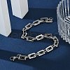 Tarnish Resistant Rectangle 201 Stainless Steel Chain Bracelets X-BJEW-N240-06P-4