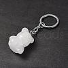 Natural Quartz Crystal Pendant Keychains KEYC-P011-02P-12-3