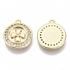 Brass Micro Pave Cubic Zirconia Charms KK-N232-70-NF-2
