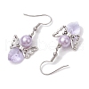 Alloy Glass Angel Dangle Earrings for Women EJEW-JE05853-5