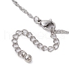 304 Stainless Steel Singapore Chain Bracelet Makings AJEW-JB01321-02-4
