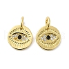 Rack Plating Brass Cubic Zirconia European Dangle Charms KK-K349-25G-1