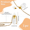 SUPERFINDINGS 1Pc Natural Quartz Crystal Faceted Hexagonal Prism Perfume Bottle Rock Crystal Pendant Necklaces NJEW-FH0001-17G-02-2