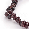 Chips Natural Garnet Beaded Stretch Bracelets X-BJEW-JB01826-09-4