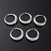 Ring 304 Stainless Steel Hoop Earrings EJEW-O032-02P-3