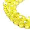 Electroplate Transparent Glass Beads Strands EGLA-A035-T8mm-A03-3