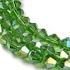 Transparent Electroplate Glass Beads Strands GLAA-F029-4mm-A03-3