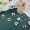 CHGCRAFT 8Pcs 2 Colors Brass Cabochon Connector Settings for Pearl KK-CA0002-75-5