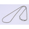 304 Stainless Steel Necklaces Unisex Rope Chain Necklaces NJEW-507L-10D-1