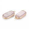 Natural Rose Quartz Pendants G-S359-292D-3