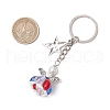 3Pcs Glass Angel Pendant Keychain KEYC-MZ00038-01-3