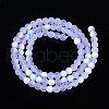 Frosted Transparent Glass Beads Strands GLAA-T032-T4mm-MBB01-2