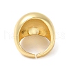 Rack Plating Brass Plain Dome Open Cuff Rings RJEW-E290-05G-3