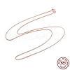 925 Sterling Silver Wheat Chains Necklace for Women STER-I021-07RG-4