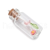 Glass Jar Glass Bottles Pendants PALLOY-JF03613-4
