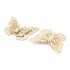 Brass Micro Pave Clear Cubic Zirconia Pendants KK-A250-01G-2
