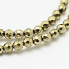Round Non-magnetic Synthetic Hematite Beads Strands X-G-D617-6mm-27-2