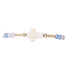 Cylinder Glass Seed Beaded Braided Bead Bracelets BJEW-MA00171-01-2