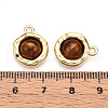 Flat Round Alloy Resin Pendants PALLOY-N177-06G-3