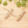 Stick Brass Micro Pave Cubic Zirconia Stud Earrings for Women EJEW-G428-19G-02-3