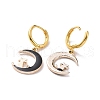 Brass Dangle Earrings & Huggie Hoop Earrings Sets EJEW-PH01365-3