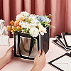 Square Paper Gift Tote Bags with Plastic Visible Window ABAG-WH0051-10B-3