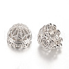 Alloy Bead Cap Rhinestone Settings PALLOY-S090-36P-LF-1