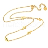 304 Stainless Steel Snake Stud Earring & Necklace Sets for Women SJEW-P003-02G-2