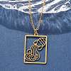 304 Stainless Steel Necklace NJEW-D330-01G-11-5