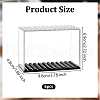 Rectangle Plastic Minifigure Display Case with Black Base ODIS-WH0004-14-2