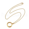 304 Stainless Steel Visible Flat Round Locket Pendant Pet Urn Ashes Necklaces NJEW-S455-08G-4