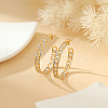 Stainless Steel C-shaped Stud Earrings GJ8361-2