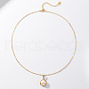 Elegant 925 Sterling Silver & Natural Freshwater Pearl Teardrop Pendant Necklaces with Green Cubic Zirconia GY1766-4
