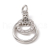 Brass Micro Pave Cubic Zirconia Charms ZIRC-F132-79P-1