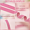 BENECREAT 10 Yards Polycotton Striped Ribbon OCOR-BC0006-74A-4