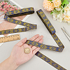 7M Polyester Jacquard Rhombus Ribbon SRIB-WH0011-213-3