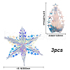 PET Snowflake Pendant Decorations AJEW-WH20020-014C-2