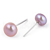 Dyed Natural Pearl Stud Earrings PEAR-N020-06C-5