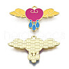 Alloy Enamel Pendants PALLOY-F286-12B-G-1