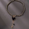 Alloy Black Enamel Tassel Pendant OT Necklaces FS-WG1CDA3-07-1