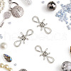 FIBLOOM 30Pcs Tibetan Style Alloy Knot Link Connector Charms FIND-FI0001-05-6