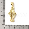 Rack Plating Brass Micro Pave Clear Cubic Zirconia Pendants KK-P267-14D-G-3