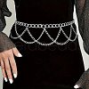 Alloy Twisted Link Chain Tassel Waist Chains for Women WG41EDD-02-1
